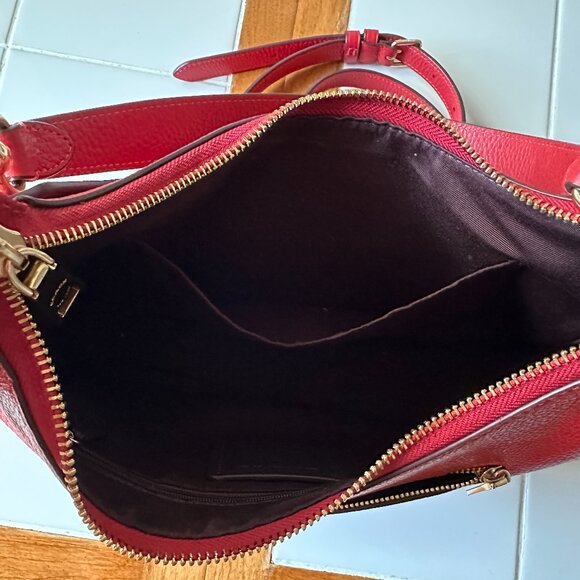 Coach Teri Hobo Bag in Red - Picture 4 of 6